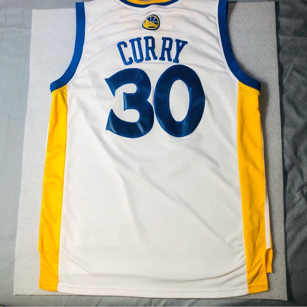 Adidas Golden State Warriors Steph Curry #30 Men's Sz XL +2 NBA Stitch READ - Picture 2 of 10